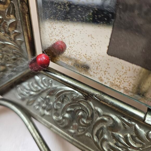 RARE Vintage Last Supper Mirror Frame 10 Commandments mini taper candle holders - Picture 4 of 9